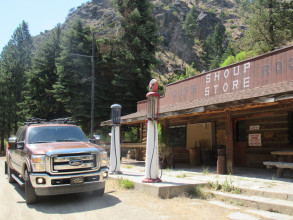 Shoup Ghost Town and Middle Fork of Salmon River, ID