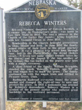Chimney Rock and Rebecca Winters Gravesite, Gering, NE